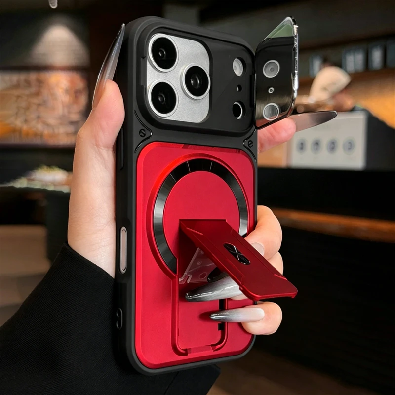 Fold Stand Magnetic Armor Case - đánh giá và giá Camera Lens Protector