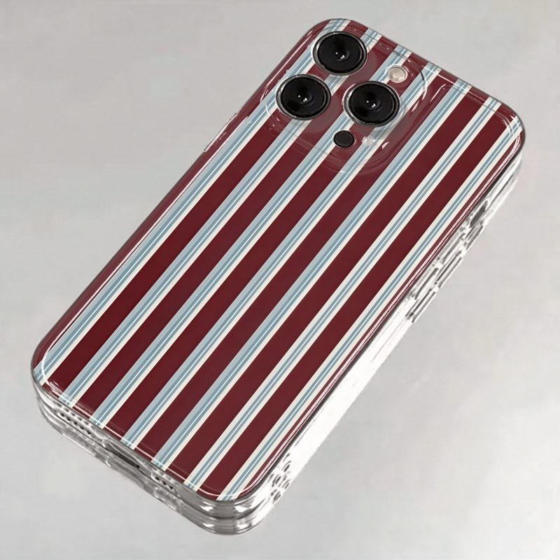 Burgundy Blue Striped Pattern  - đánh giá và giá Apple Iphone 15 Pro Max