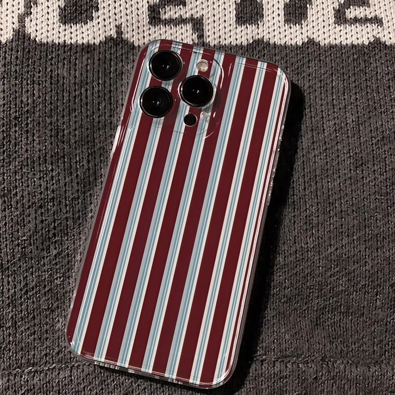 Burgundy Blue Striped Pattern  - đánh giá và giá Apple Iphone 15 Pro Max